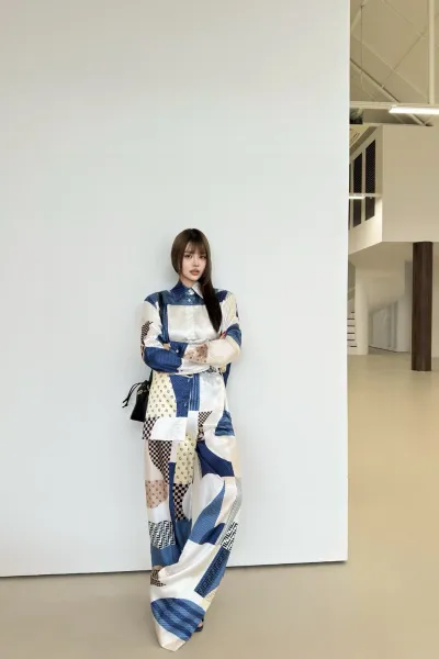 Fendi FF Logo Patchwork Shirt and Pants Set Multicolor - 9