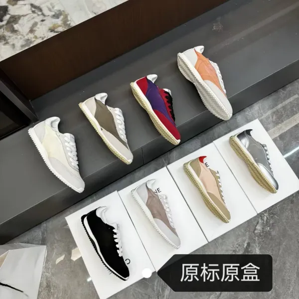 Off-White Diagonal Stripe Runner Red Purple Multicolor Sneakers - 2