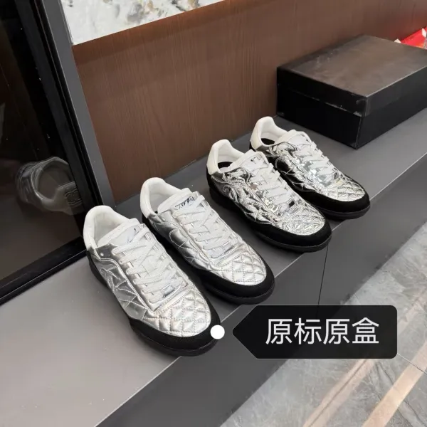 Dior B23 Silver Quilted Sneakers - 2