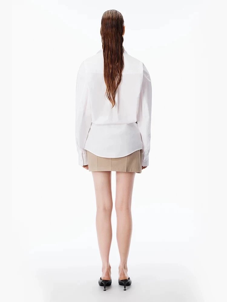Off-White Twisted Front Shirt White - 3