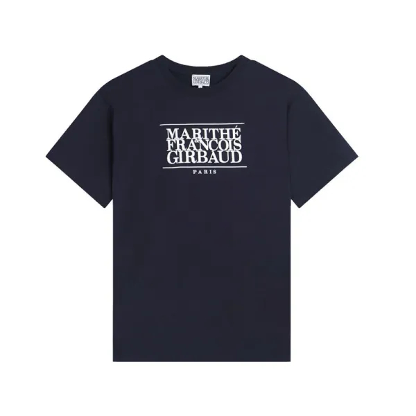 Marithé François Girbaud Paris Logo T-Shirt Navy - 1