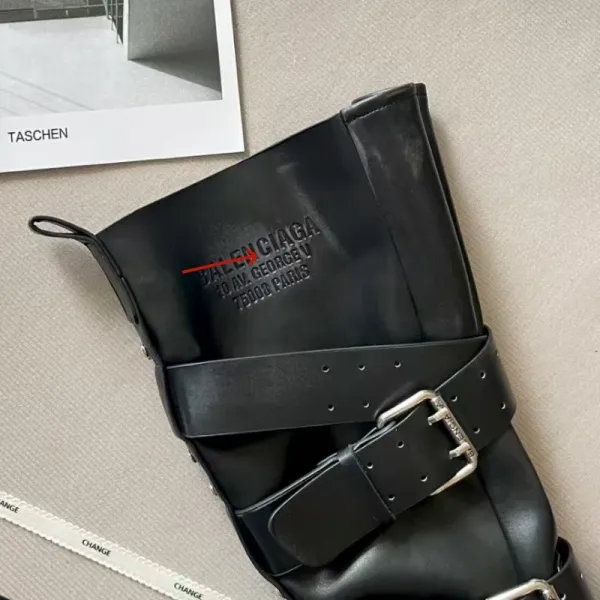 Dior x Maison Margiela Tabi-Inspired Buckle Boots Black Boots - 17