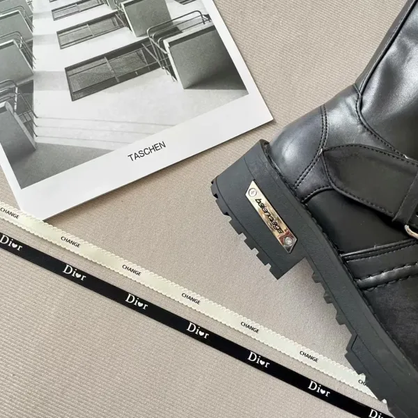 Dior x Maison Margiela Tabi-Inspired Buckle Boots Black Boots - 25