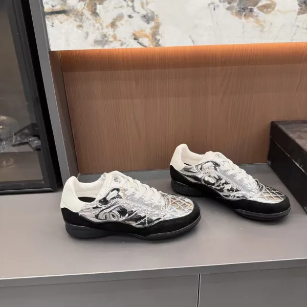 Dior B23 Silver Quilted Sneakers - 8