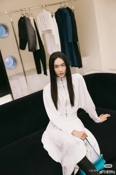 Off-White Cropped Zip-Up Top and Draped Skirt Set Black - 6