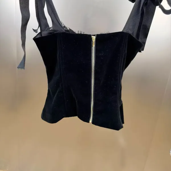 Chanel White Corset Top with Camellia Flower Detail - 15