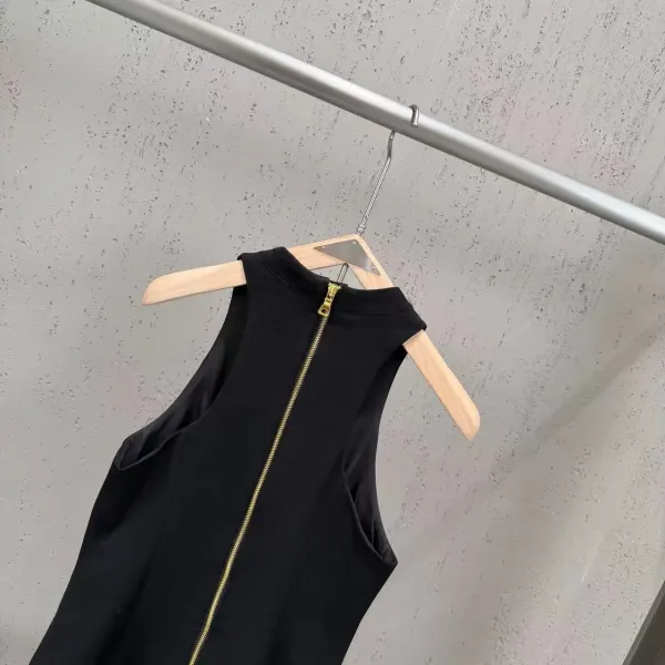 Balenciaga Belted Pleated Mini Dress in Brown and Black - 9