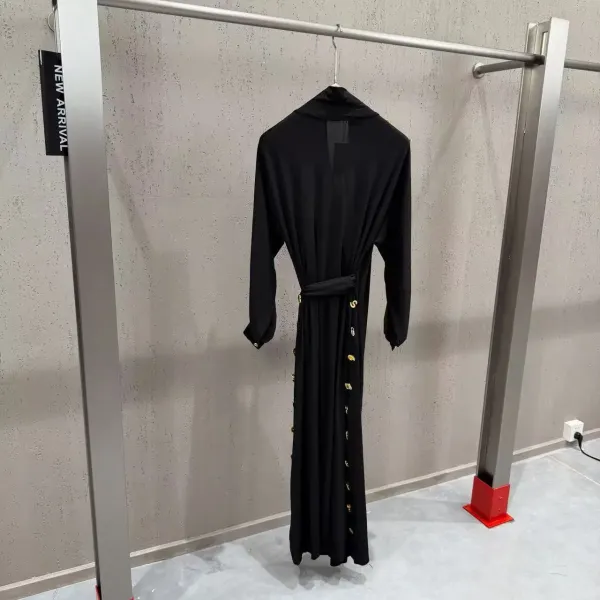 Versace Medusa-Embellished Wrap Dress Black - 9