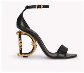 Versace Chain-Link Ankle Strap Heels in Red, Black, and Beige - 4
