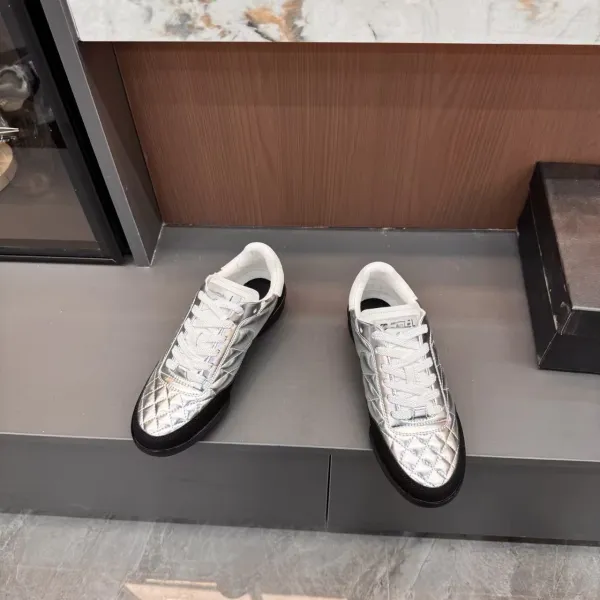 Dior B23 Silver Quilted Sneakers - 9
