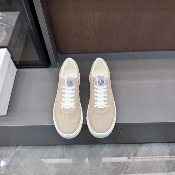 Saint Tears Low-Top Suede Sneakers Pink White - 3