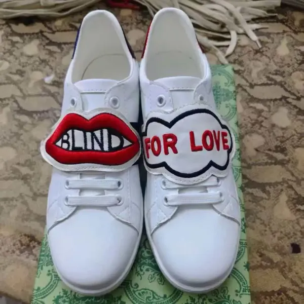 Gucci Ace Cat-Embroidered Sequin White Sneakers - 10