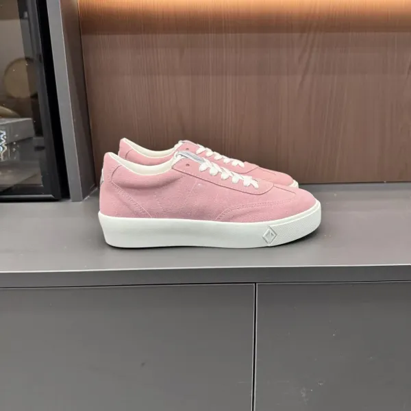 Saint Tears Low-Top Suede Sneakers Pink White - 8
