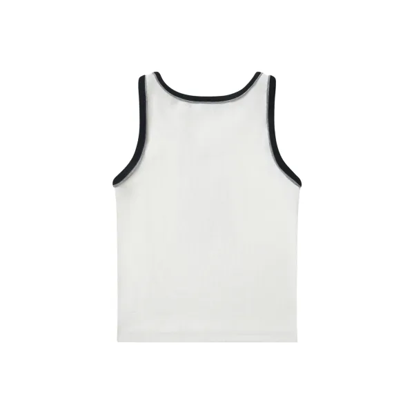 Rest & Recreation Rest & Recre-ation Beige Ribbed Vest-Top - 10