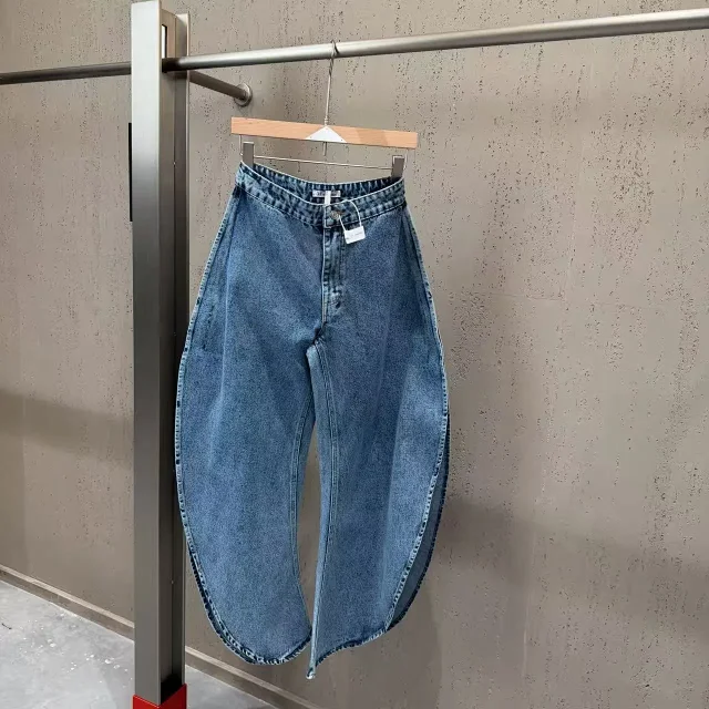Unbranded Denim Sleeveless Peplum Top and Wide-Leg Jeans Set product detail image 7