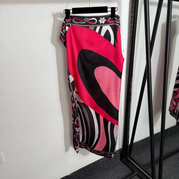 Philipp Plein x Pucci-Style Swirl Print Set: Bra, Thong, and Slip Dress - 19
