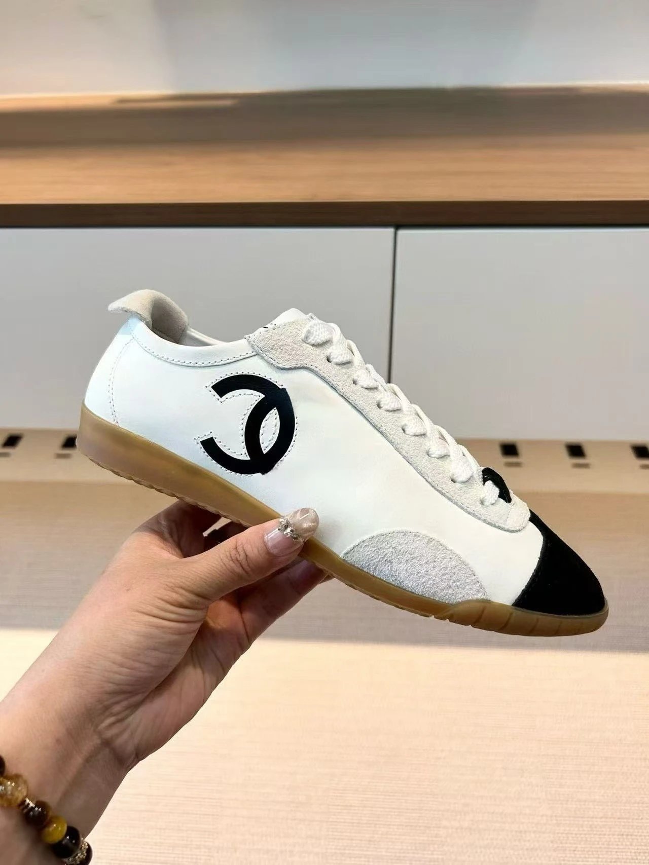 Chanel Tennis Classic Beige and White Sneakers - 4