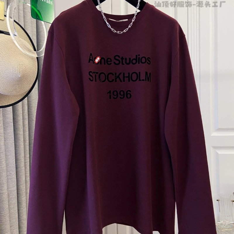 Acne Studios Stockholm 1996 Burgundy Sweatshirt - 5