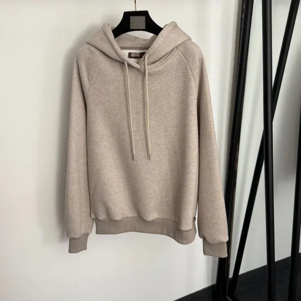 Design Ribbed Knit Hoodie and Sweatpants Set Burgundy Casual-Set - 6