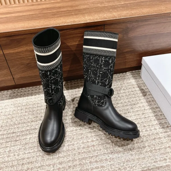 Off-White x Moncler Genius Logo-Print Combat Boots - 16