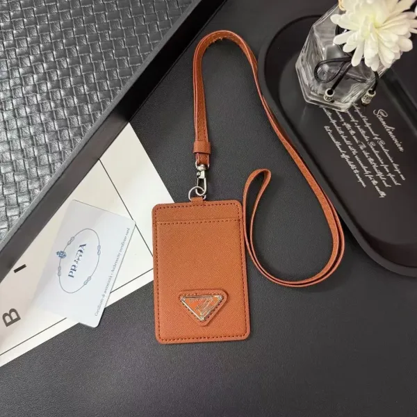 Prada Triangle Logo Cardholder Lanyard White Accessories - 6