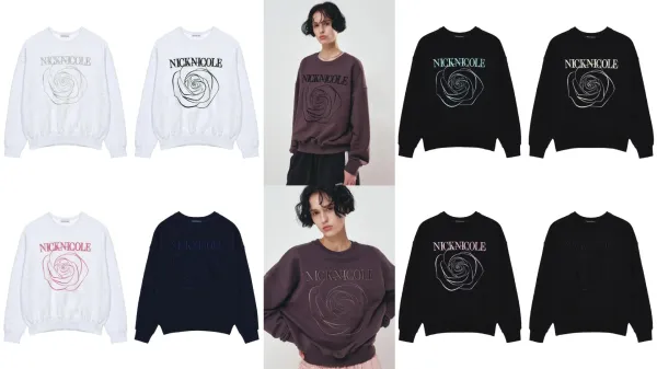 NickNicole Rose Graphic Hoodie White - 8
