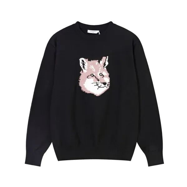 Maison Kitsuné Fox Embroidered Turtleneck Sweater Gray - 14