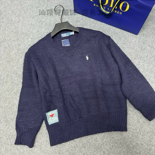Polo Ralph Lauren x Tokyo Limited Edition V-Neck Knit Sweater Navy - 11