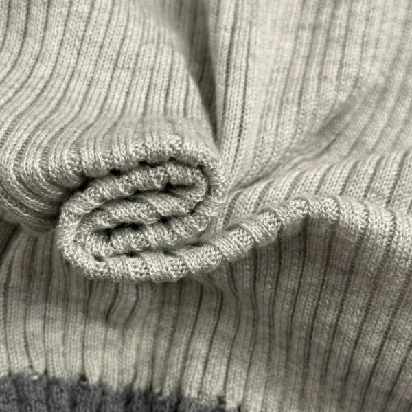 MMY Color-Block Ribbed Knit Set Gray - 10