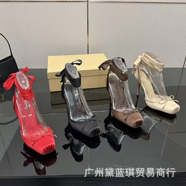 Christian Louboutin Tabi Ankle Wrap Heels Brown - 3