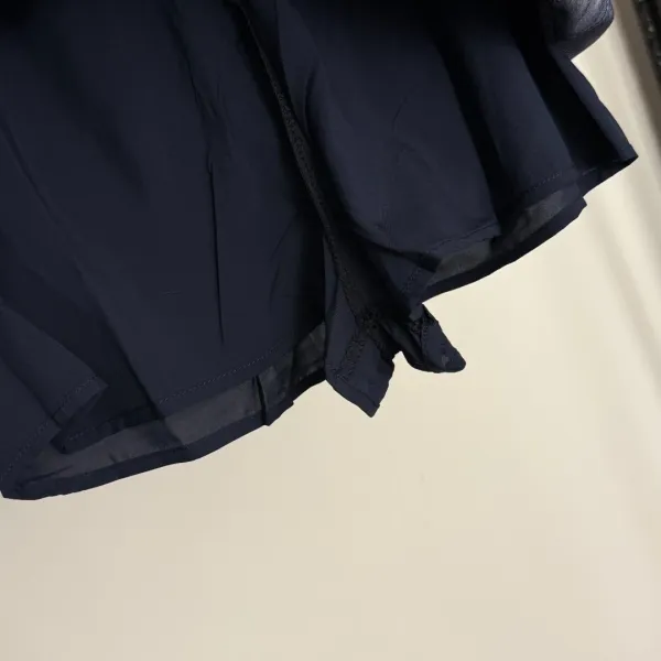 Chanel Denim Mini Skirt with Zippered Pockets Navy - 9