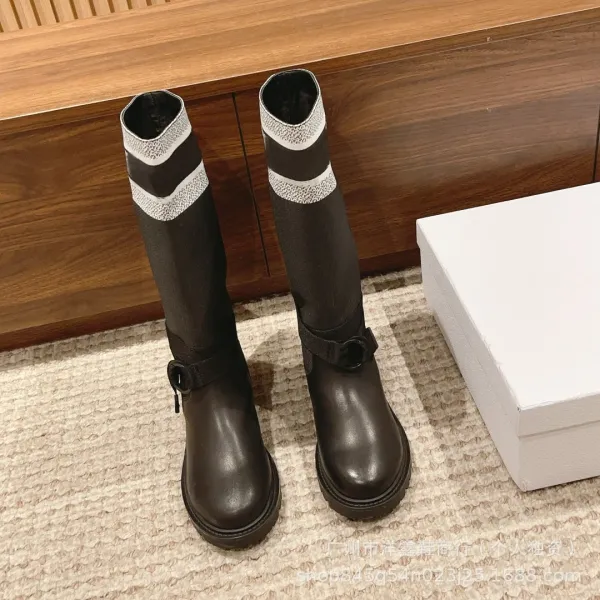 Off-White x Moncler Genius Logo-Print Combat Boots - 19