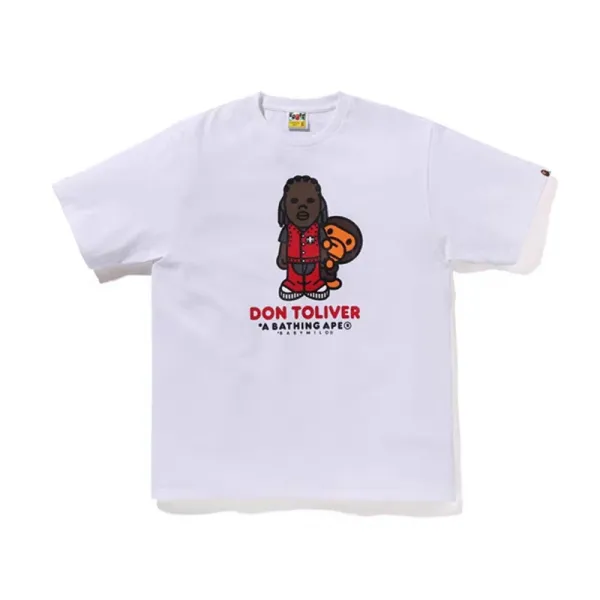A Bathing Ape x Don Toliver Graphic Print White T-Shirt - 1