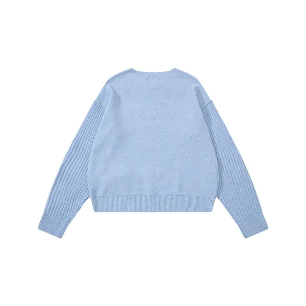 Maison Kitsuné Logo Knit Sweater Gray - 7