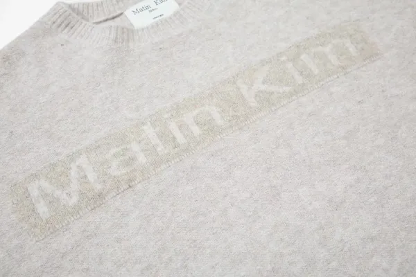 Maison Kitsuné Logo Knit Sweater Gray - 15