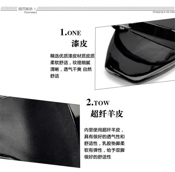 Saint Laurent Tribute Y-Heel Black Patent Leather Sandals - 7