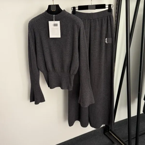 Saint Tears Knit Set Charcoal Gray Sweater and Pants - 4
