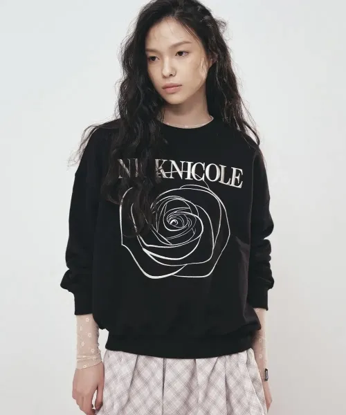 NickNicole Rose Graphic Hoodie White - 33