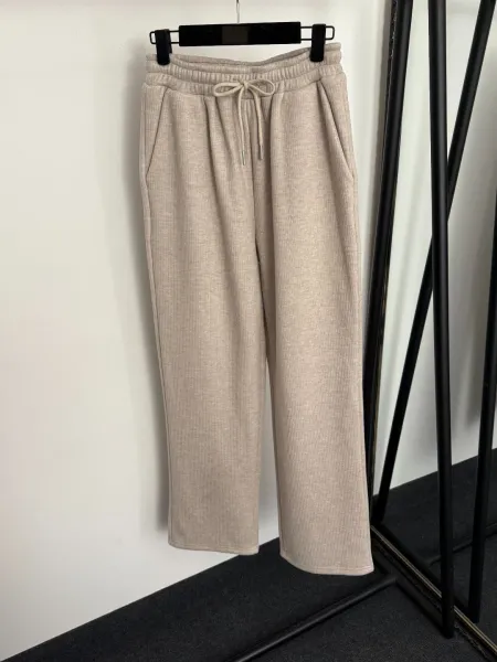 Design Ribbed Knit Hoodie and Sweatpants Set Burgundy Casual-Set - 8