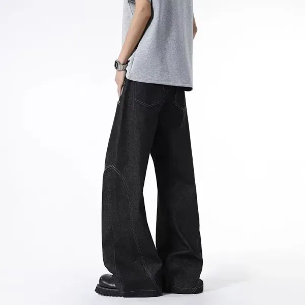 Gallery Dept. Embroidered Wide-Leg Black Jeans - 10