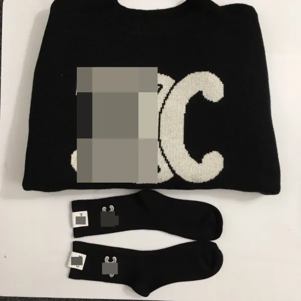 Comme des Garçons Play x Converse Heart Logo Knit Sweater and Socks Set Black - 6