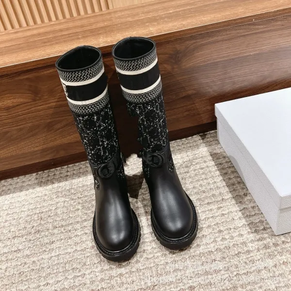 Off-White x Moncler Genius Logo-Print Combat Boots - 14