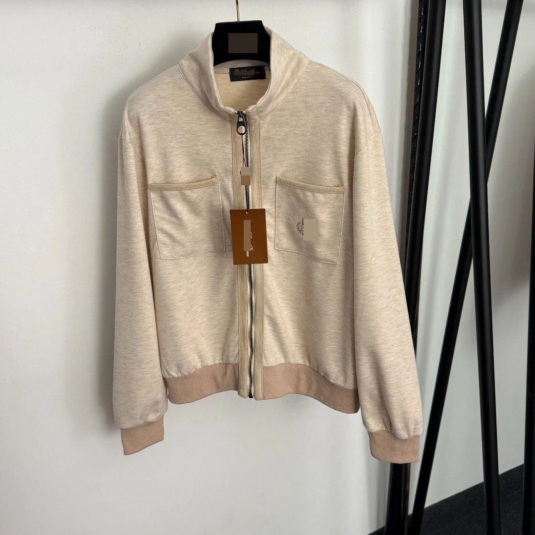 Design Beige Textured Zip-Up Track Set - 7