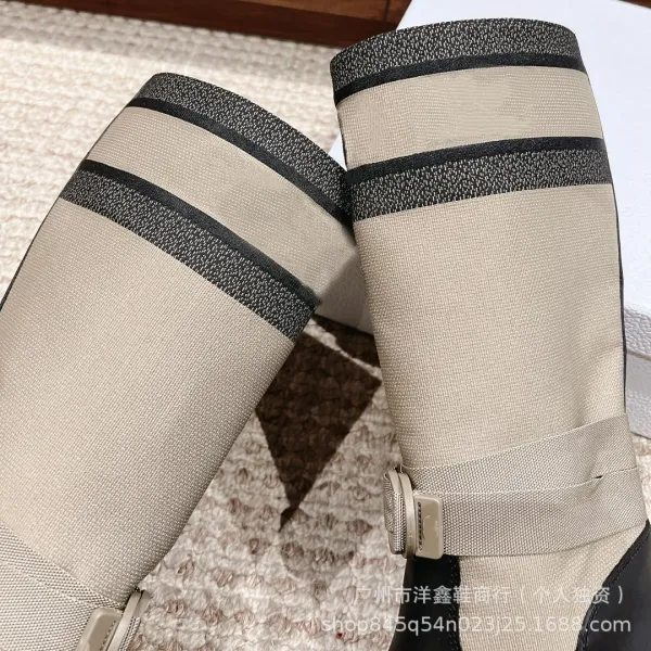 Off-White x Moncler Genius Logo-Print Combat Boots - 12