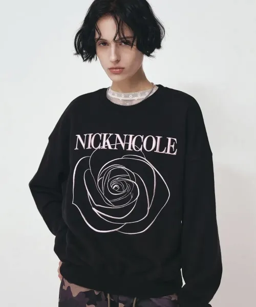 NickNicole Rose Graphic Hoodie White - 42