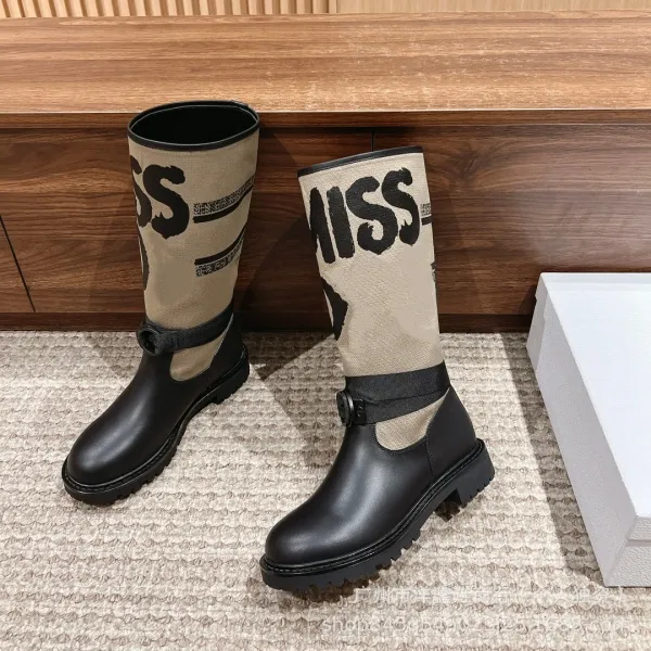 Off-White x Moncler Genius Logo-Print Combat Boots - 27