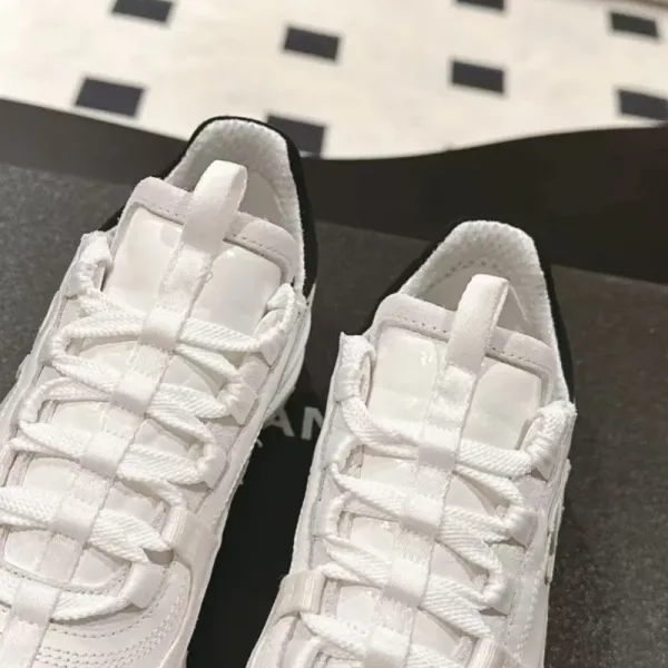 Chanel Sporty Chunky Sneakers Gold Pink White Sneakers - 22