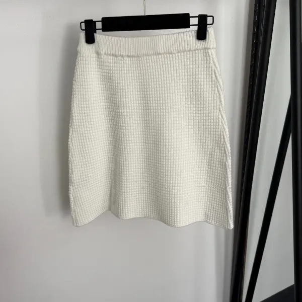 Chanel-Inspired Tweed Set Black and White Cardigan and Skirt - 11