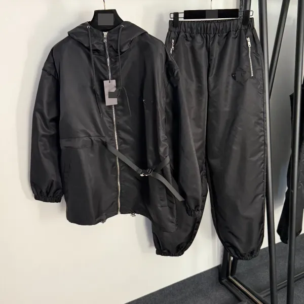 Off-White Industrial Windbreaker and Cargo Joggers Set Black - 4
