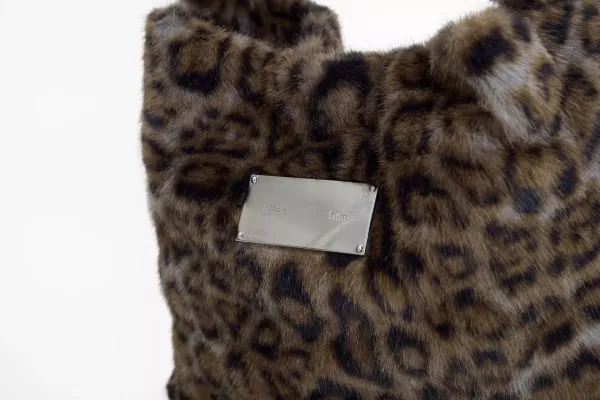 Imposter London Leopard Faux Fur Hobo Bag - 6